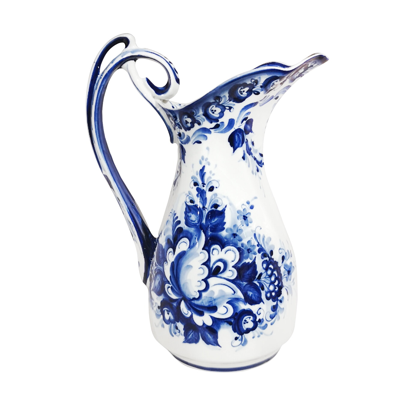 Кувшин модерн в авторской росписи маланиной-поповой объем 2300 мл. гжель ручная роспись