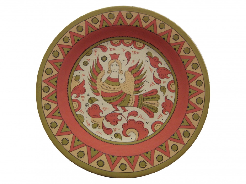 Тарелка с 985 нхп. пермогорская роспись