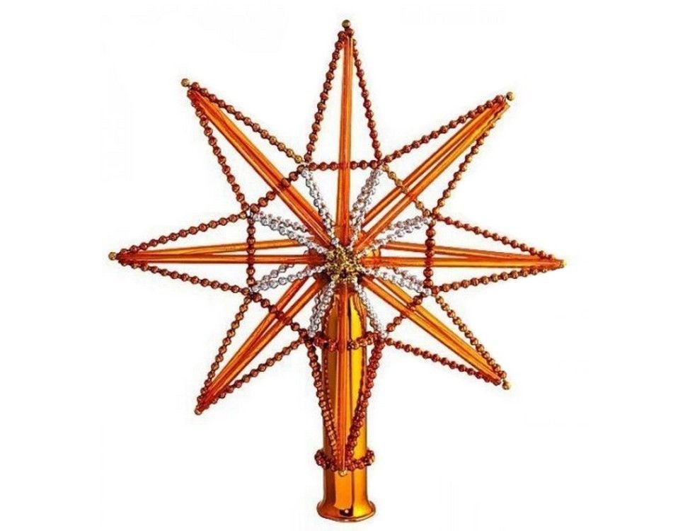 Елочная верхушка звезда-2 золотая, 215 мм, елочка