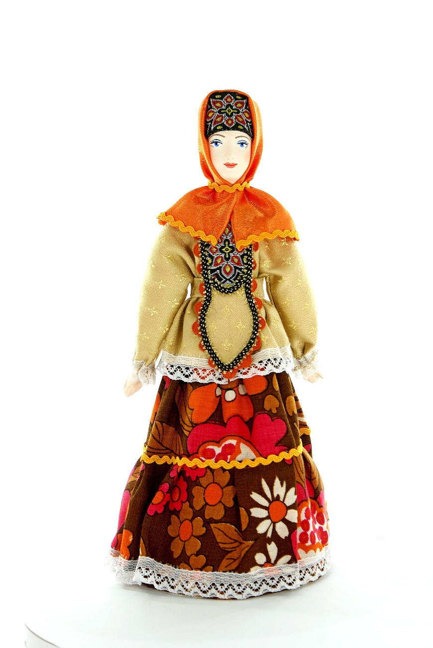 Потешный промысел кукла интерьерная в традиционном казачьем костюме. россия. казаки